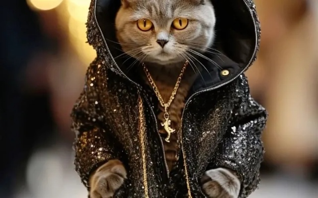网红猫爷掀起猫步模仿潮，萌态可掬的猫咪引领时尚新风尚